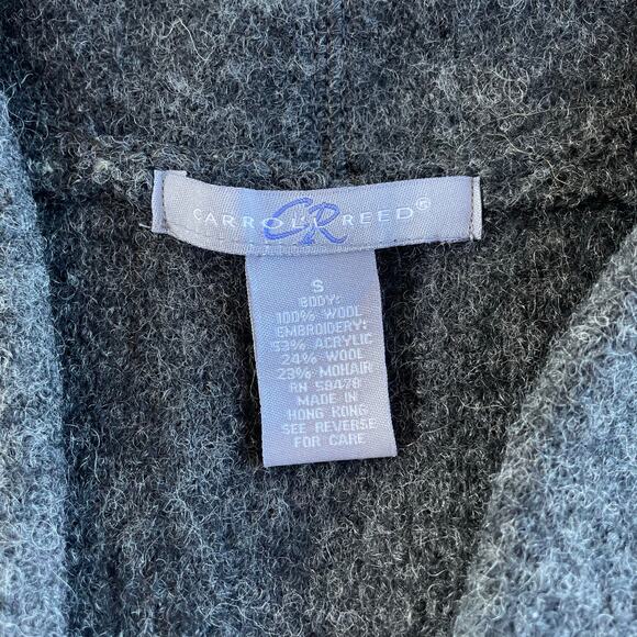 🔥Caroll Reed Wool Floral Embroidered Artsy Sweater Cardigan Cottage Grandmacore - Picture 11 of 15